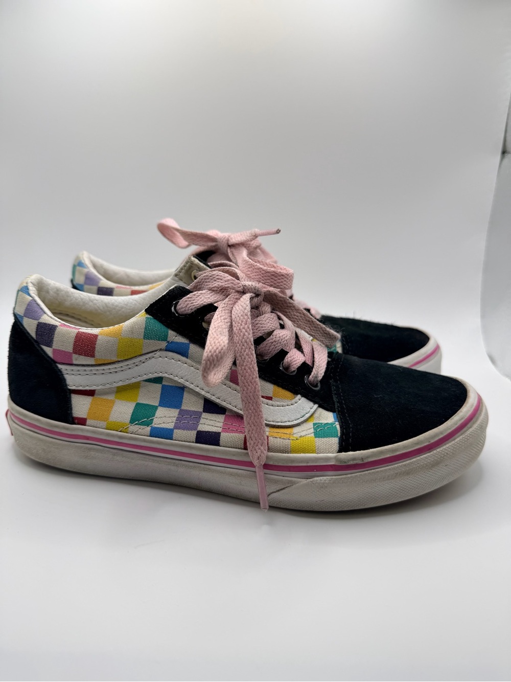 Vans Old Skool 'Rainbow Checkerboard'-kids size 3